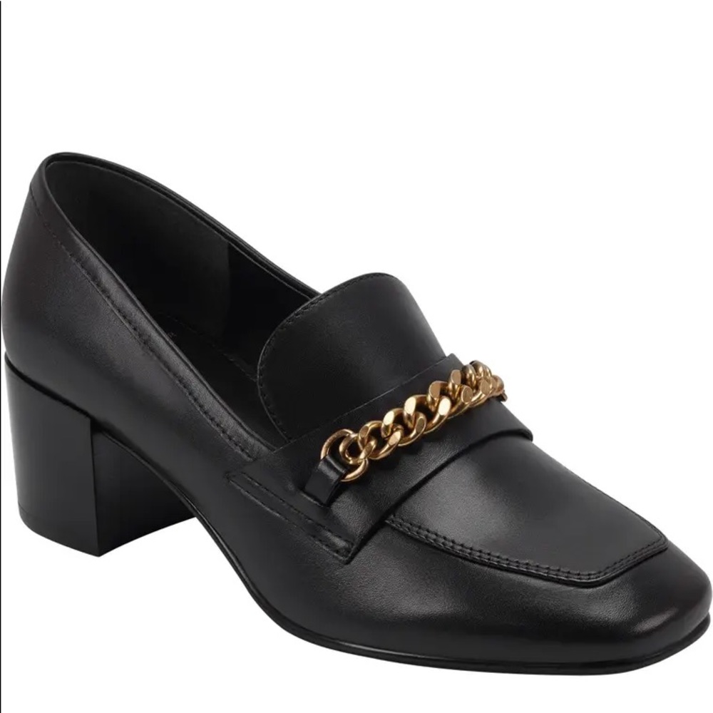 Marc Fisher Hanne Heeled Loafer (Black)